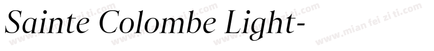 Sainte Colombe Light字体转换